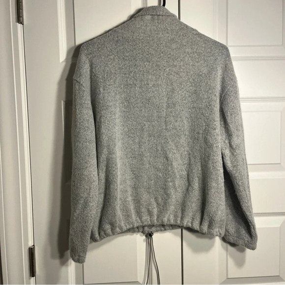 ZARA Smock Neck Cropped Sweatshirt with Drawstring Hemline  Sz S Athleisure - Picture 8 of 8